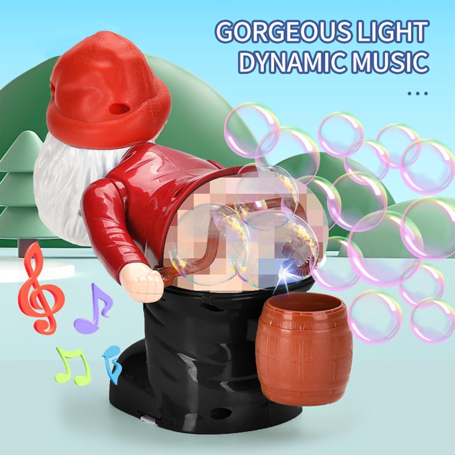 Bubble Blowing Santa Flashing Lights and Music Toy