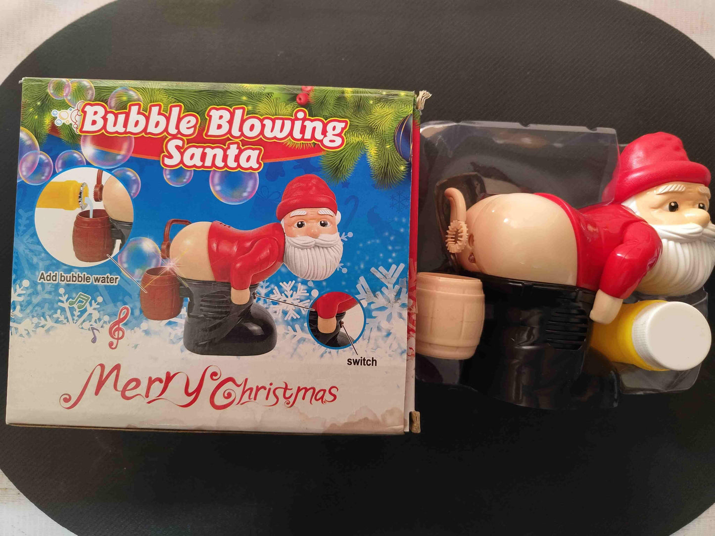 Bubble Blowing Santa Flashing Lights and Music Toy